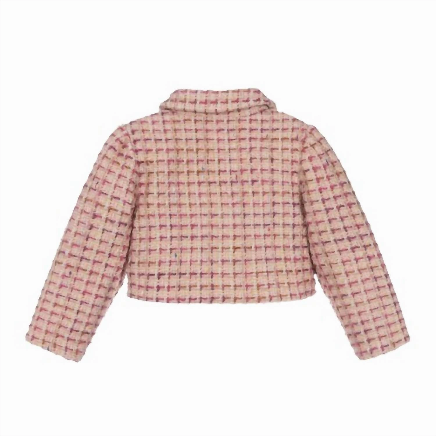 Girls Woven Coat Jacket In Pink Girls Sherpa Coat