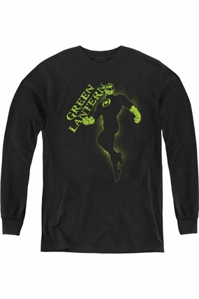 Gl Lantern Darkness Youth Long Sleeve Tee / T-Shirt graphic tees for boys, polo shirts boys