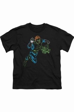Gl Neon Lantern Short Sleeve Youth Tee / T-Shirt graphic tees for boys, polo shirts boys
