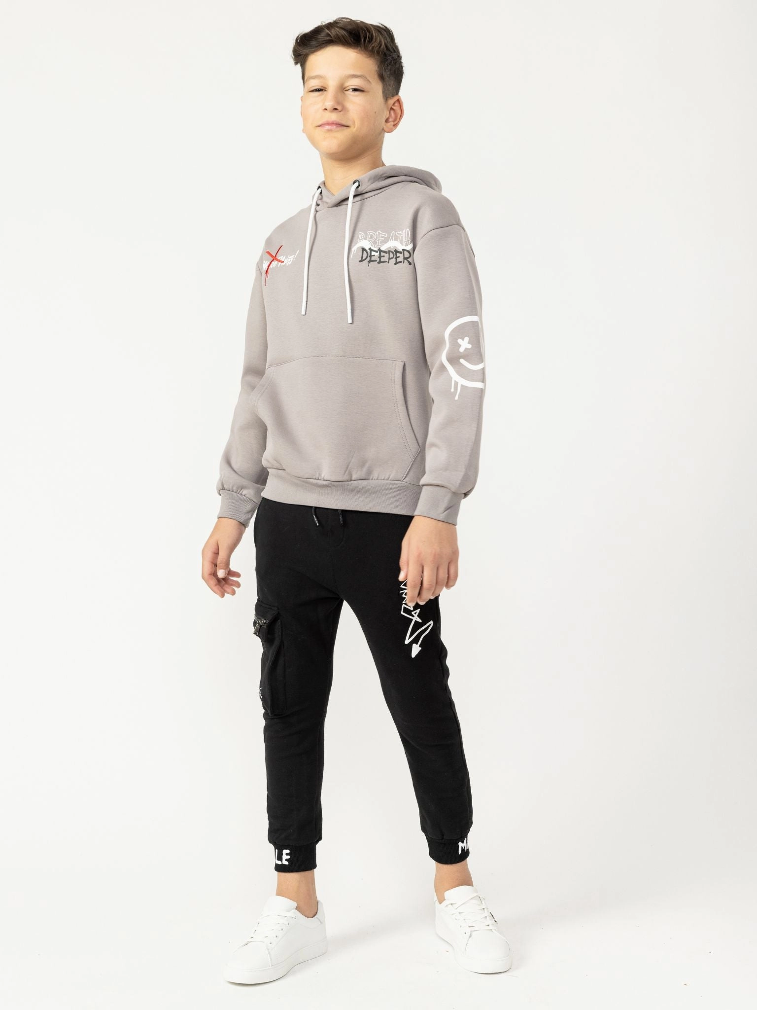 GRAPHIC FASHION HOODIE boys cable knit, zip up knitwear boys