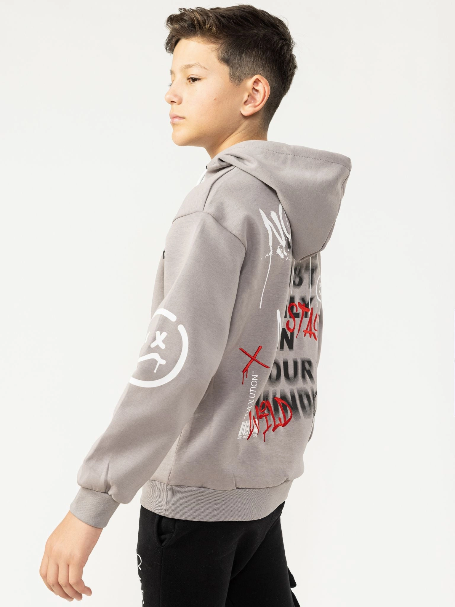 GRAPHIC FASHION HOODIE Boys Half Zip Pullover