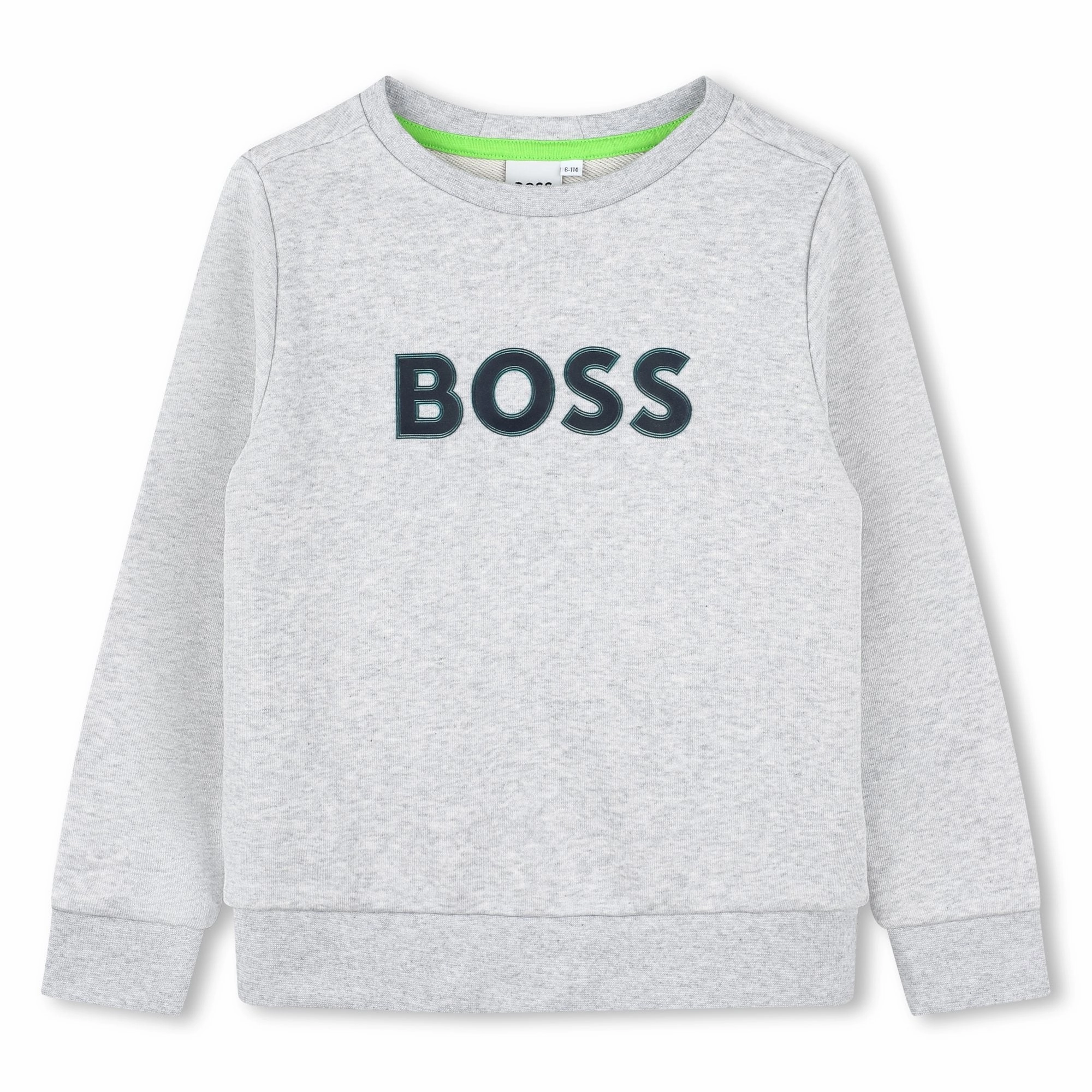 Gray Logo Sweatshirt boys cable knit, zip up knitwear boys