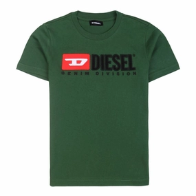 Green Embroidered Logo T-Shirt graphic tees for boys, polo shirts boys