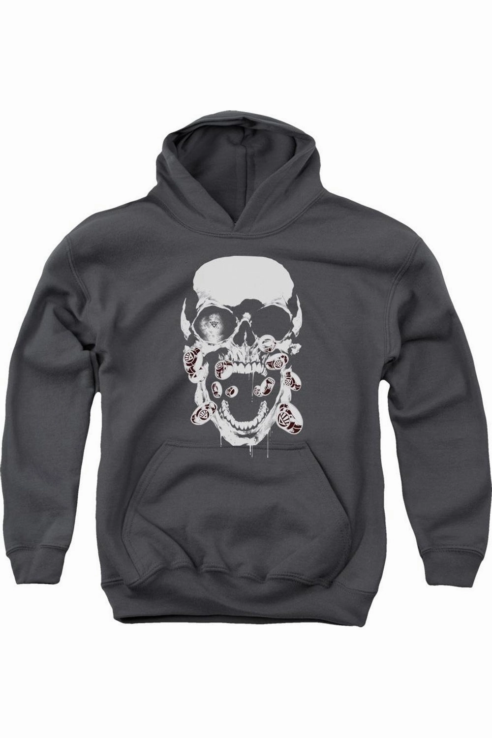 Green Lantern Black Lantern Skull Youth Pull Over Hoodie / Hooded Sweatshirt graphic tees for boys, polo shirts boys