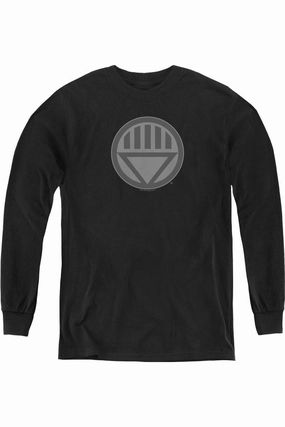 Green Lantern Black Symbol Youth Long Sleeve Tee / T-Shirt graphic tees for boys, polo shirts boys
