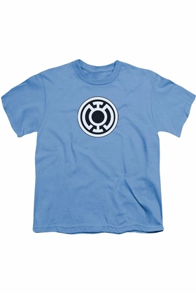 Green Lantern Blue Lantern Logo Short Sleeve Youth Tee / T-Shirt graphic tees for boys, polo shirts boys