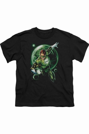 Green Lantern Galaxy Glow Short Sleeve Juvenile Tee / T-Shirt graphic tees for boys, polo shirts boys