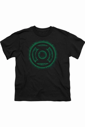 Green Lantern Green Flame Logo Short Sleeve Juvenile Tee / T-Shirt graphic tees for boys, polo shirts boys
