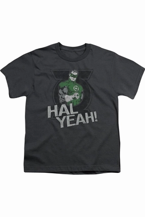 Green Lantern Hal Yeah Short Sleeve Youth Tee / T-Shirt graphic tees for boys, polo shirts boys