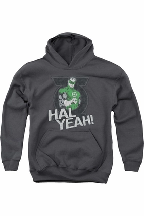Green Lantern Hal Yeah Youth Pull Over Hoodie / Hooded Sweatshirt graphic tees for boys, polo shirts boys