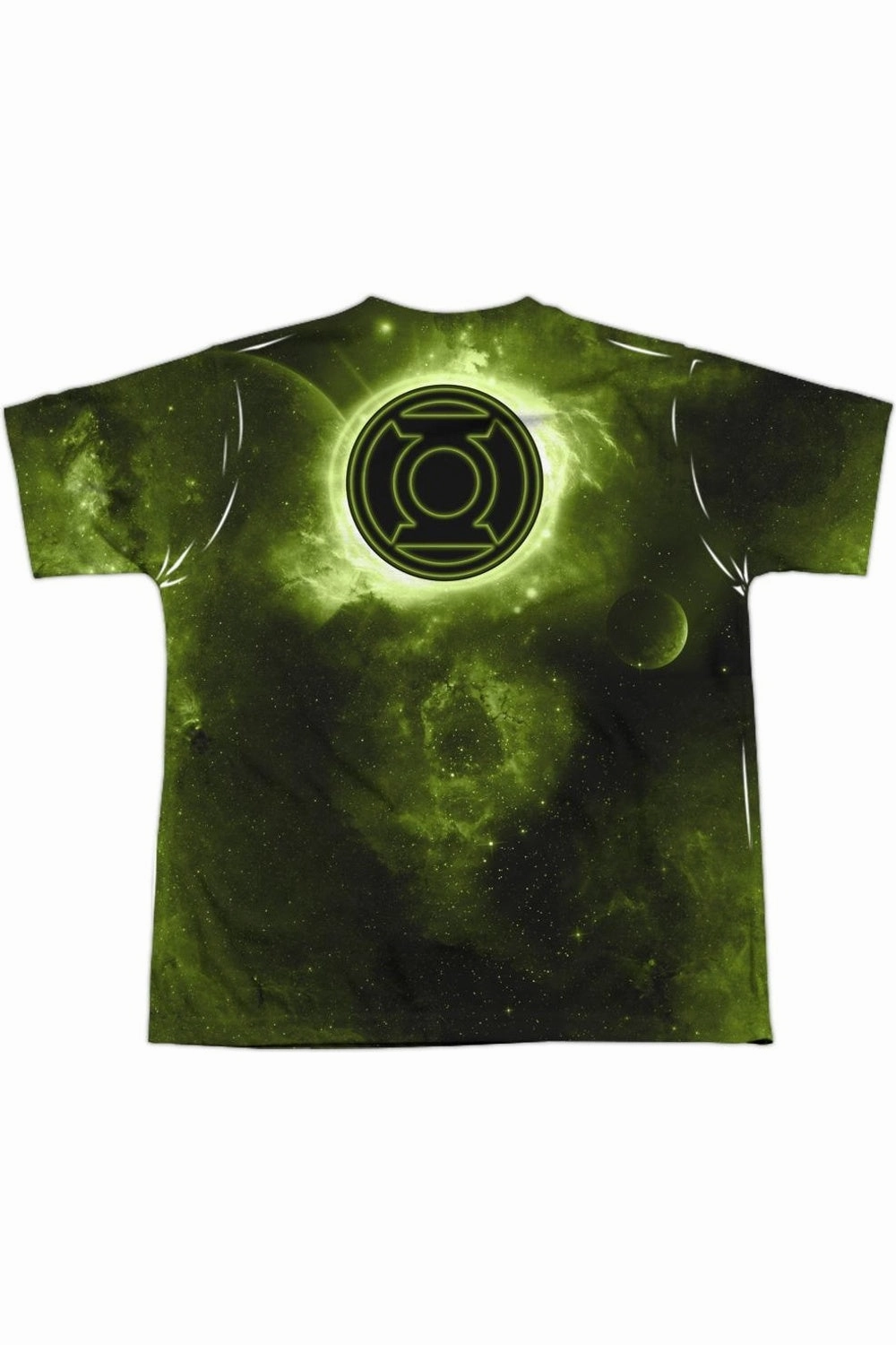 Green Lantern Inner Strength (Front/Back Print) Short Sleeve Youth Poly Crew Tee / T-Shirt Boys Henley T Shirt
