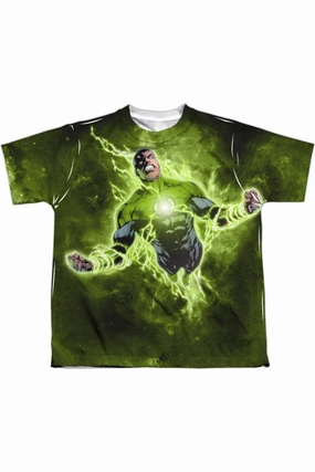 Green Lantern Inner Strength Short Sleeve Youth Poly Crew Tee / T-Shirt graphic tees for boys, polo shirts boys