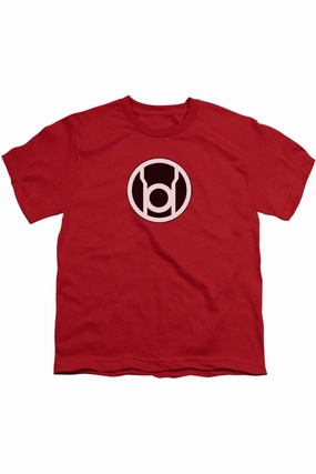 Green Lantern Red Lantern Logo Short Sleeve Youth Tee / T-Shirt graphic tees for boys, polo shirts boys