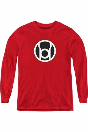 Green Lantern Red Lantern Logo Youth Long Sleeve Tee / T-Shirt graphic tees for boys, polo shirts boys