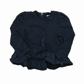Habitual Girl Girls Navy Long Sleeve Shirt ruffle tops girls, long sleeve tees girls
