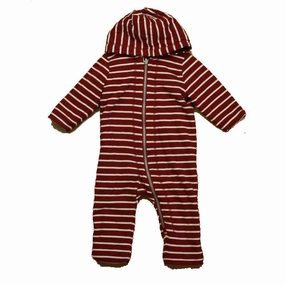 Hanna Andersson Boys Maroon Stripe Long Sleeve Outfit 2-piece outfit boys, toddler matching sets