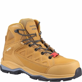 Hard Yakka Atomic PR Hybrid Side Zip Safety Boot Lightweight Running Shoes,Slip On Athletic Shoes,Breathable Workout Shoes