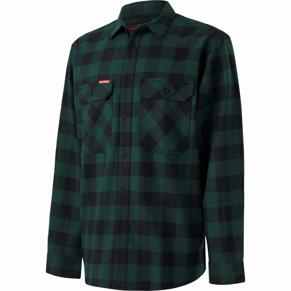 Hard Yakka Long Sleeve Check Flannel Shirt Men's Sports Casual Shoes