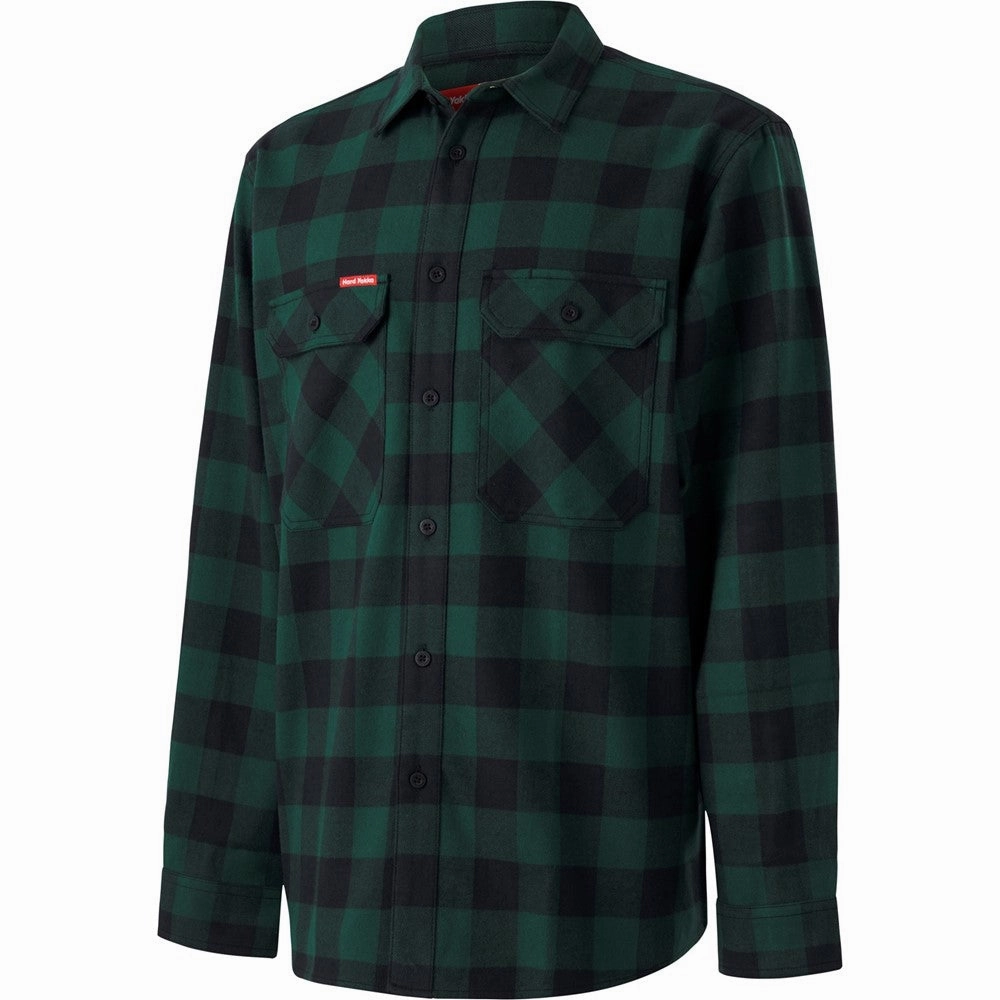 Hard Yakka Long Sleeve Check Flannel Shirt Men's Sports Casual Shoes
