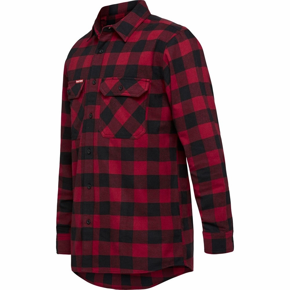 Hard Yakka Long Sleeve Check Flannel Shirt Men's Sports Casual Shoes