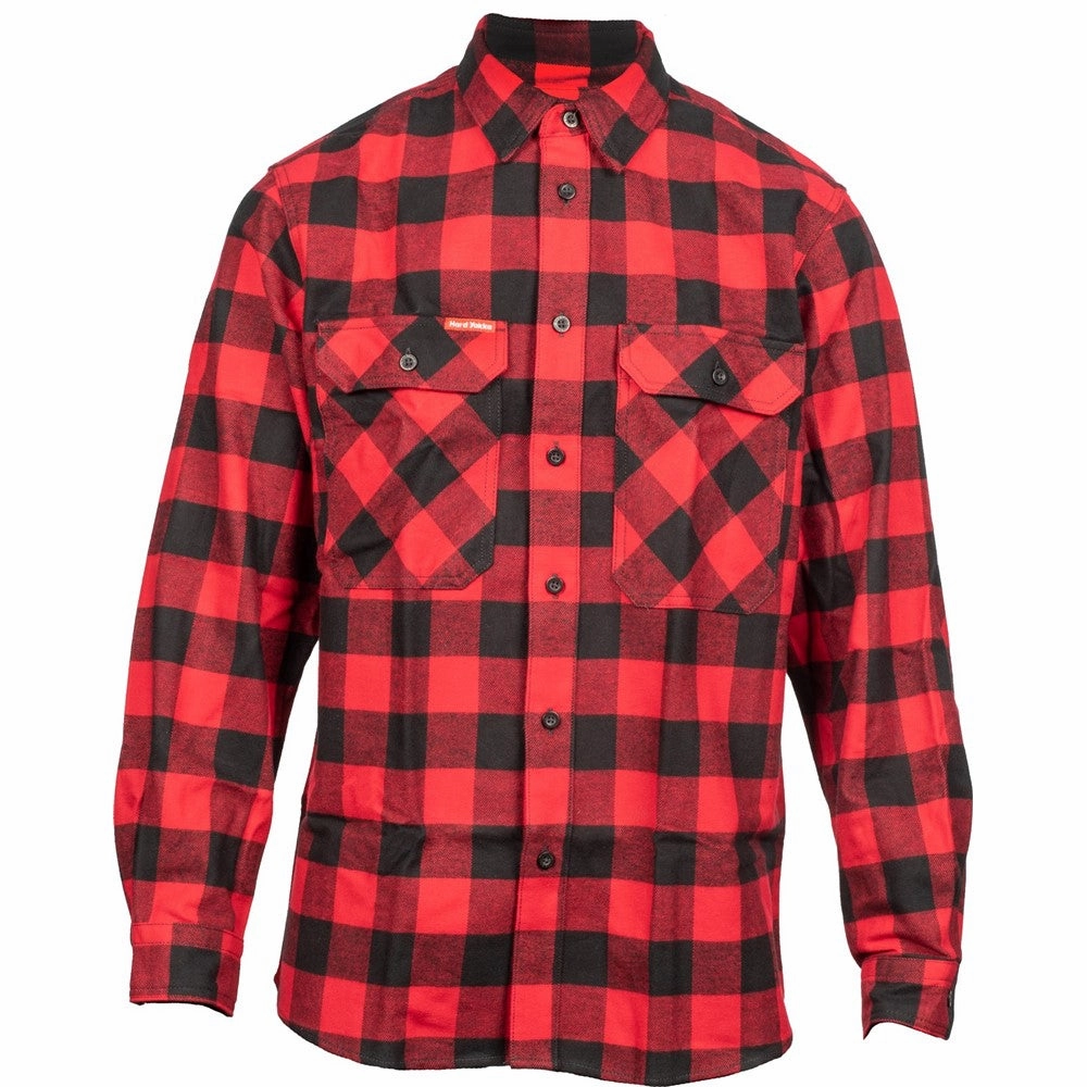 Hard Yakka Long Sleeve Check Flannel Shirt Men's Sports Casual Shoes