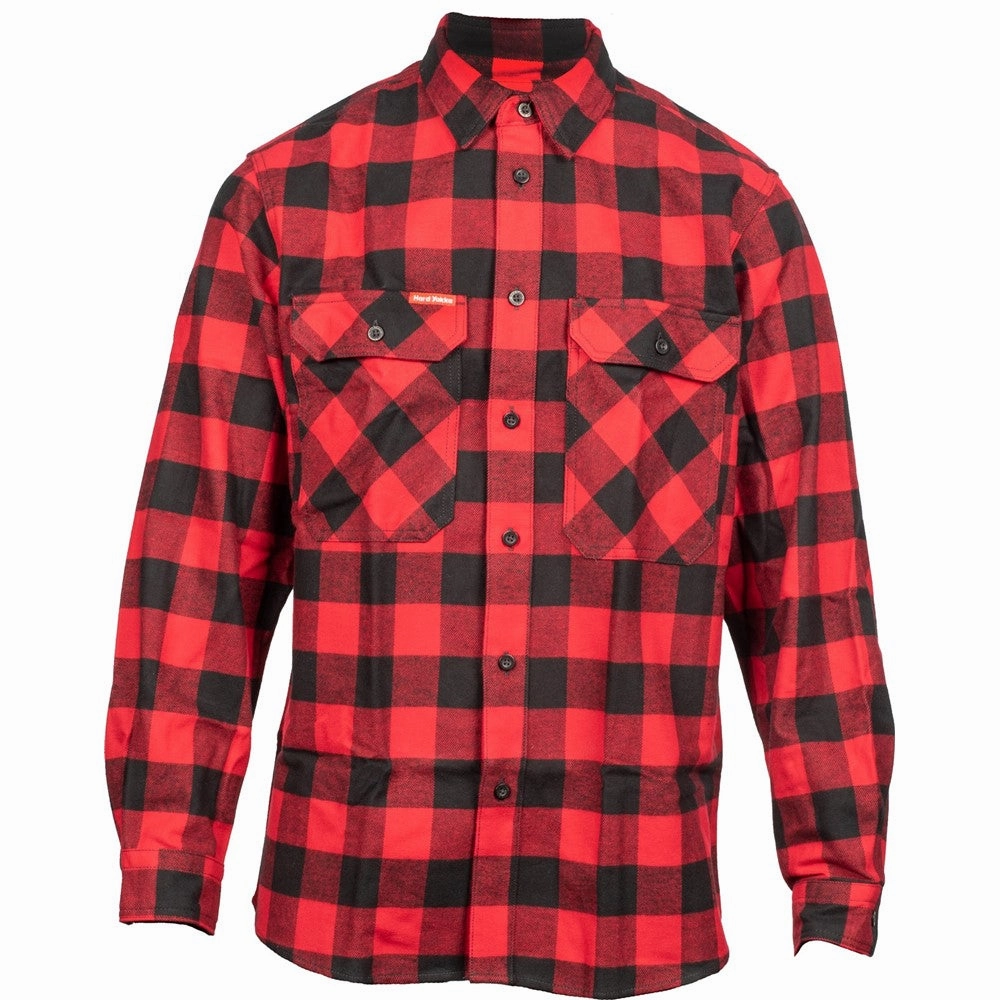Hard Yakka Long Sleeve Check Flannel Shirt Men's Sports Casual Shoes