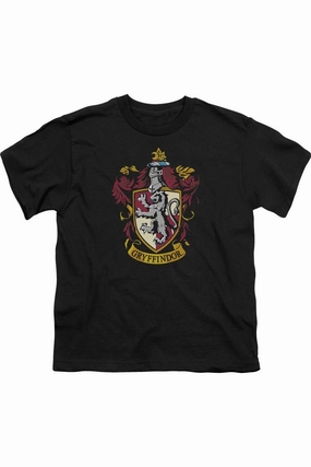 Harry Potter Gryffindor Crest Short Sleeve Juvenile Tee / T-Shirt graphic tees for boys, polo shirts boys