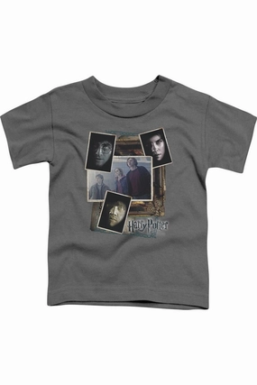 Harry Potter Trio Collage Short Sleeve Juvenile Tee / T-Shirt graphic tees for boys, polo shirts boys