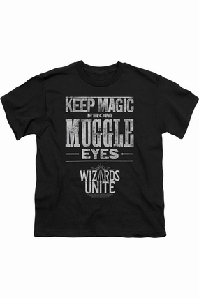 Harry Potter Wizards Unite Hidden Magic Short Sleeve Youth Tee / T-Shirt graphic tees for boys, polo shirts boys