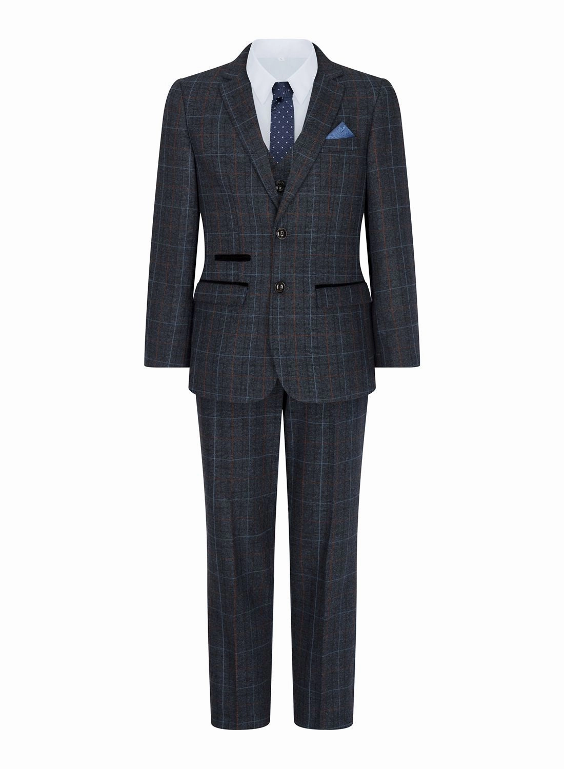 Harvey 3 Piece Tweed Suit Herringbone Boys Summer Matching Set