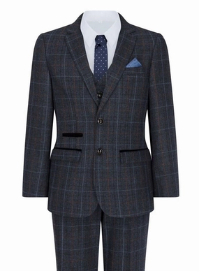 Harvey 3 Piece Tweed Suit Herringbone 2-piece outfit boys, toddler matching sets