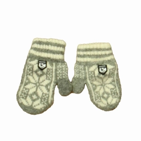 Hestra Girls Gray | Ivory Mittens girls trench coats, waterproof jackets girls