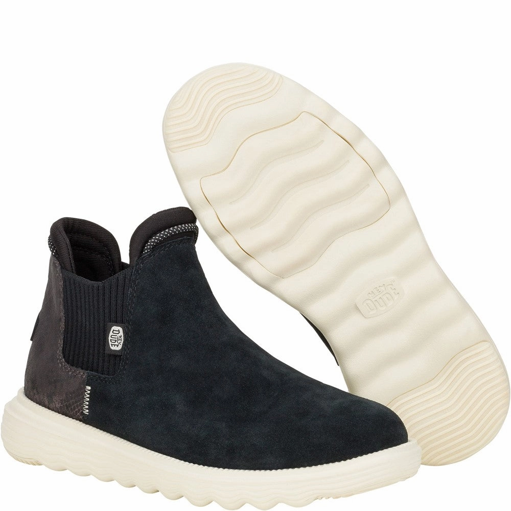 HEYDUDE Branson Suede Novelty Ankle Boots Women's Sneakers Casual Walking Shoes