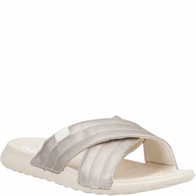 HEYDUDE Christi Slide Distressed Sandal Lightweight Running Shoes,Slip On Athletic Shoes,Breathable Workout Shoes