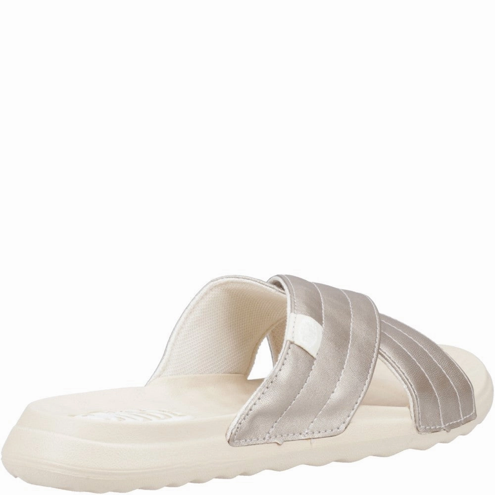 HEYDUDE Christi Slide Distressed Sandal Women's Sneakers Casual Walking Shoes