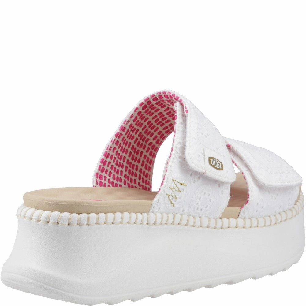 HEYDUDE Delray Slide Eyelet Sandal Women's Sneakers Casual Walking Shoes