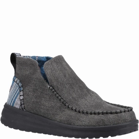 HEYDUDE Denny Heavy Canvas Boot Lightweight Running Shoes,Slip On Athletic Shoes,Breathable Workout Shoes