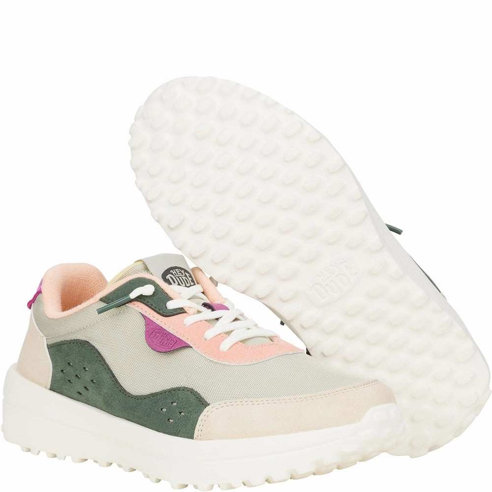HEYDUDE Hayden Colorblock Trainers Women's Sneakers Casual Walking Shoes