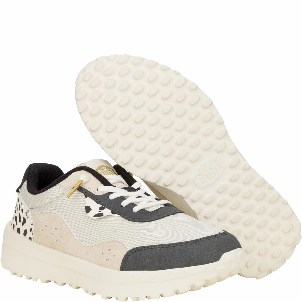 HEYDUDE Hayden Shine Trainers Women's Sneakers Casual Walking Shoes