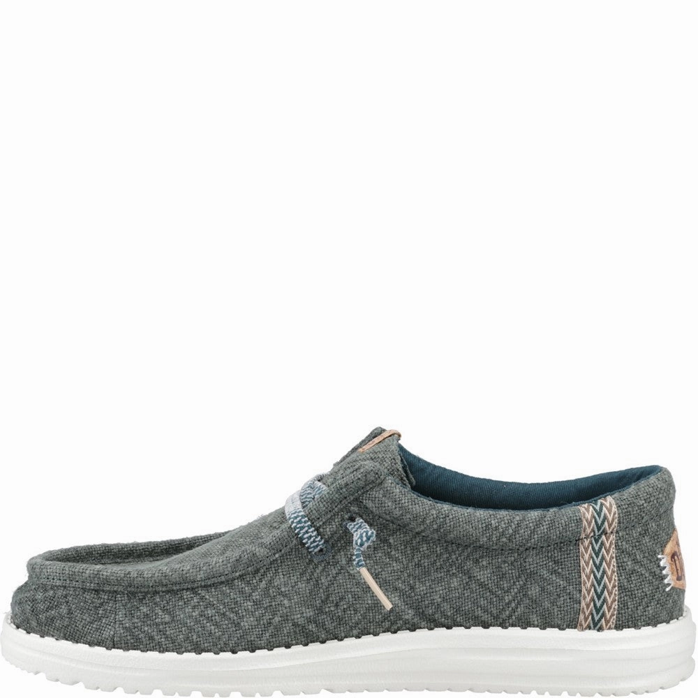 HEYDUDE Wally Jute Shoes Men's Sports Casual Shoes