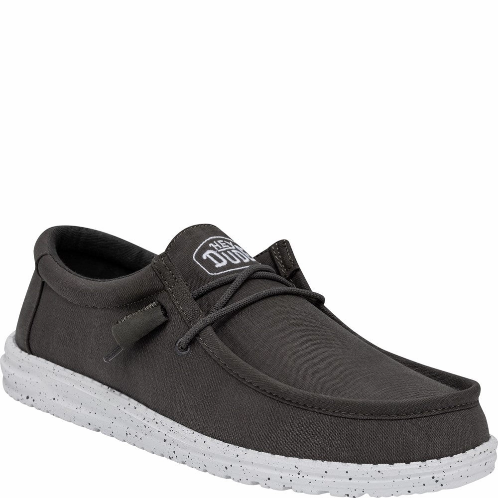 HEYDUDE Wally Slub Canvas Shoe Basketball Shoes, Running Shoes