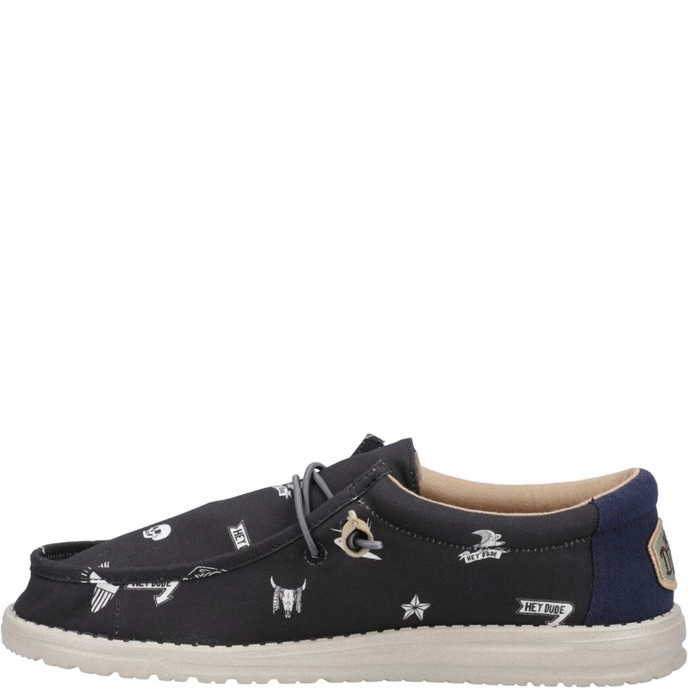 HEYDUDE Wally Stars n Skulls Shoe Men's Sports Casual Shoes