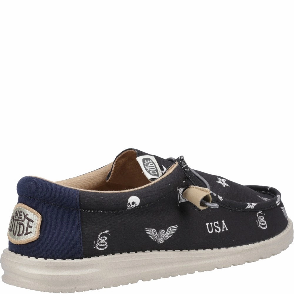 HEYDUDE Wally Stars n Skulls Shoe Men's Sports Casual Shoes