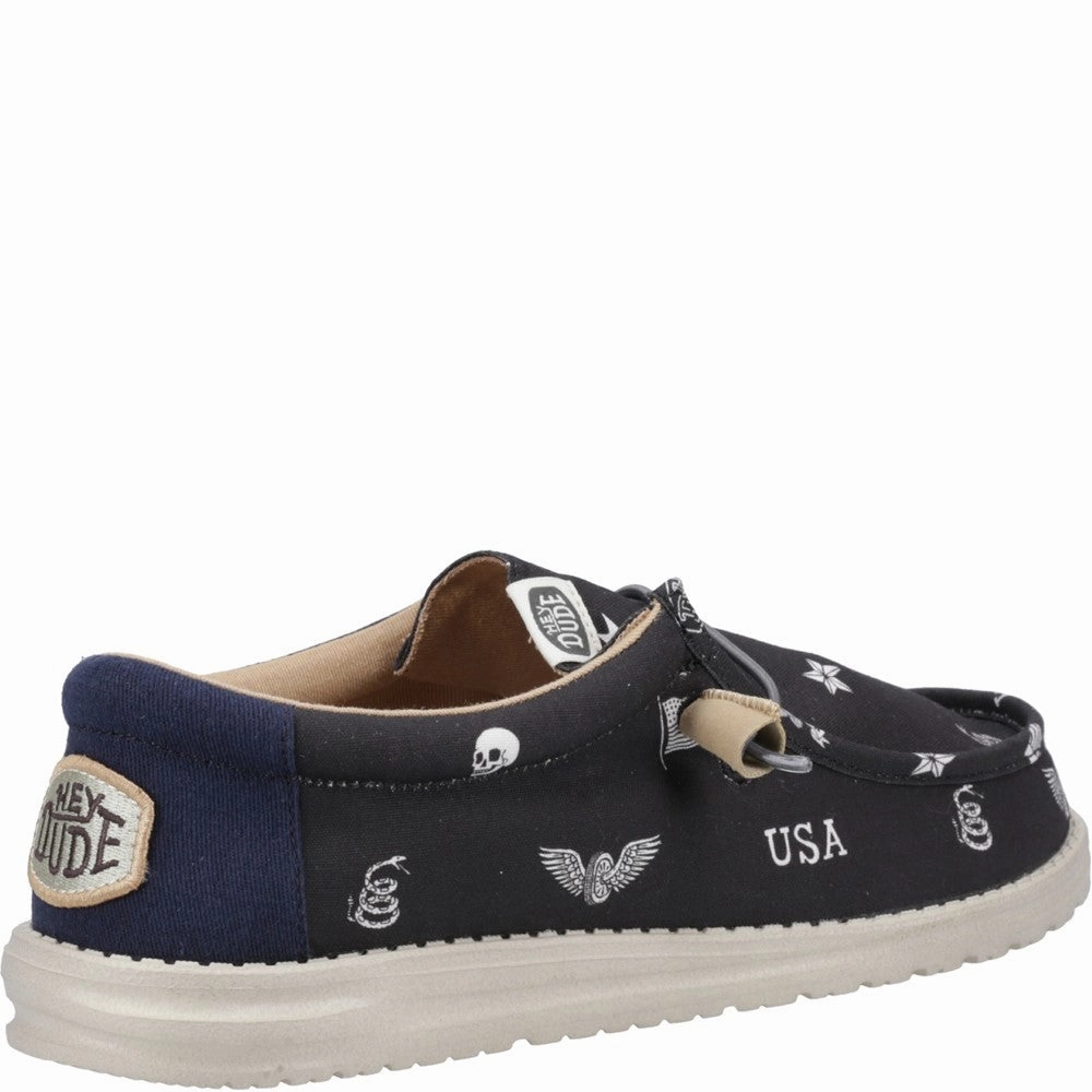 HEYDUDE Wally Stars n Skulls Shoe Men's Sports Casual Shoes