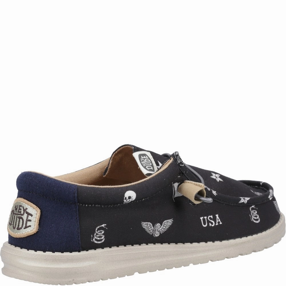 HEYDUDE Wally Stars n Skulls Shoe Men's Sports Casual Shoes