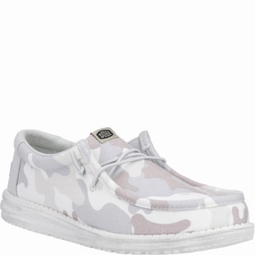 HEYDUDE Wally Washed Camo Shoe Basketball Shoes, Running Shoes