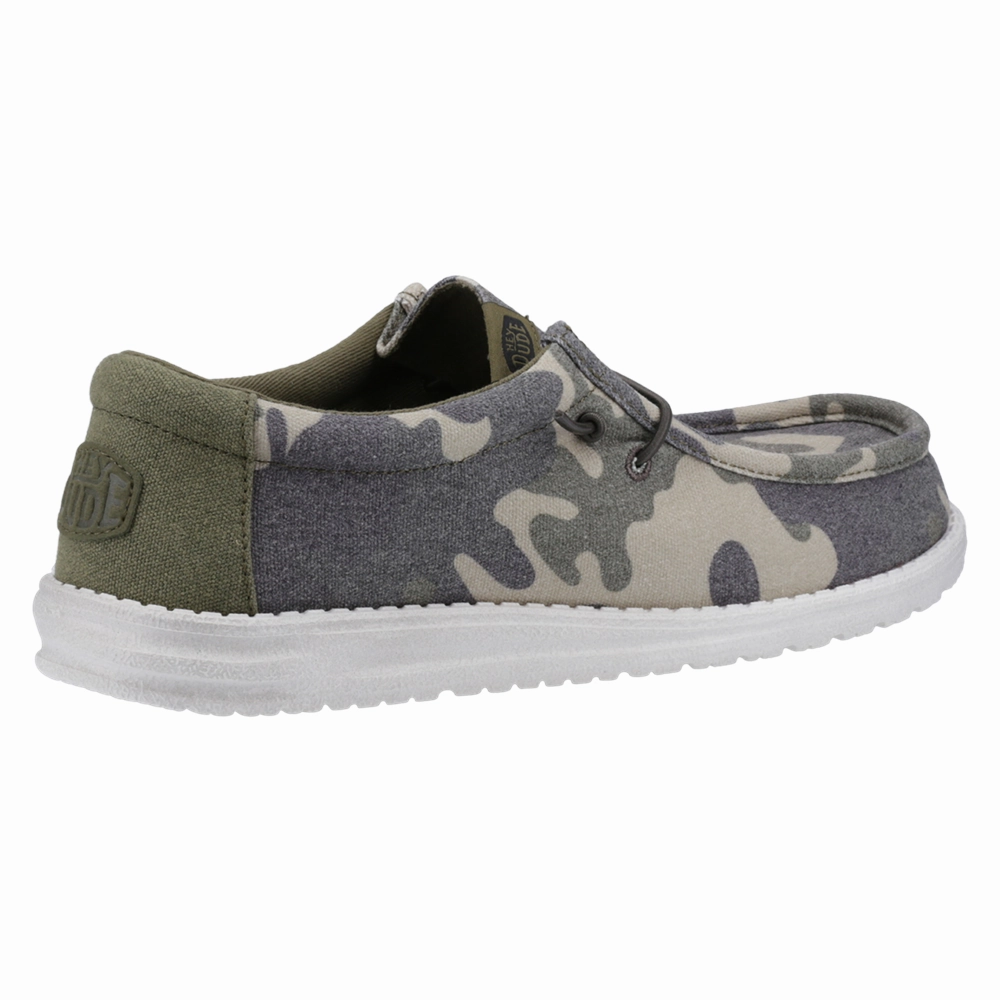 HEYDUDE Wally Washed Camo Shoe Men's Sports Casual Shoes