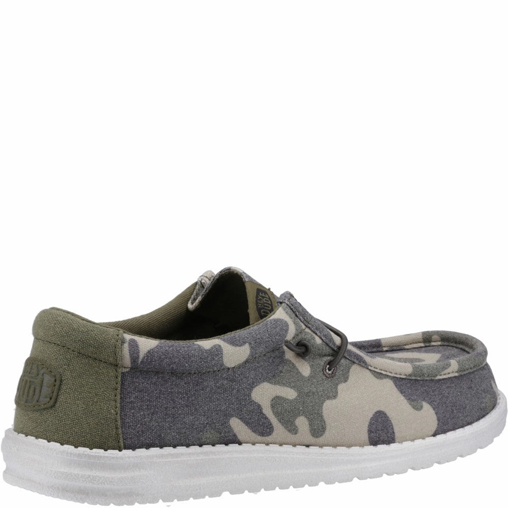 HEYDUDE Wally Washed Camo Shoe Men's Sports Casual Shoes