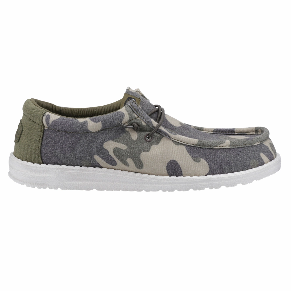 HEYDUDE Wally Washed Camo Shoe Men's Sports Casual Shoes