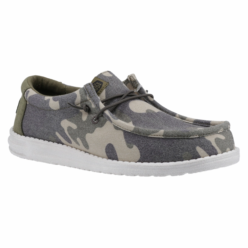 HEYDUDE Wally Washed Camo Shoe Men's Sports Casual Shoes